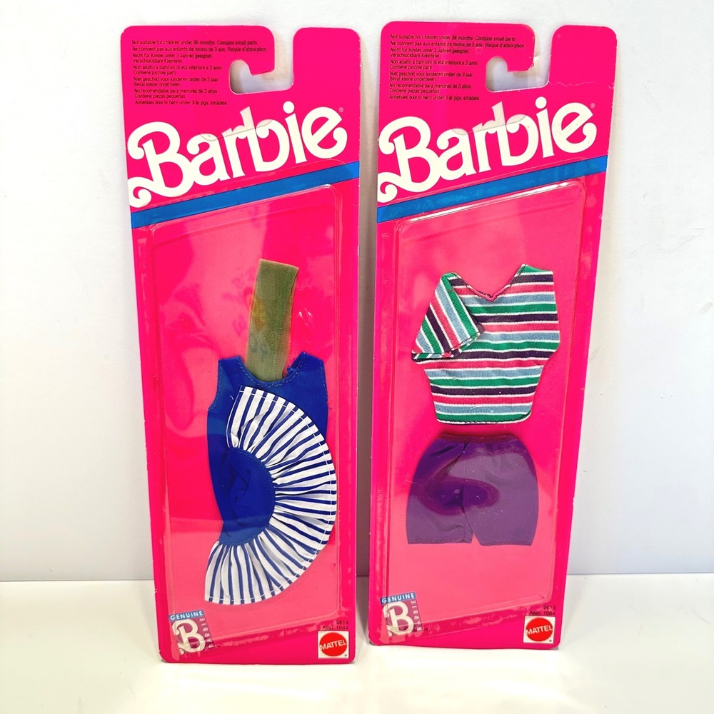 Vintage 1989 Barbie Fashion Finds Outfits 2613 2614 Mattel New Lot of 2